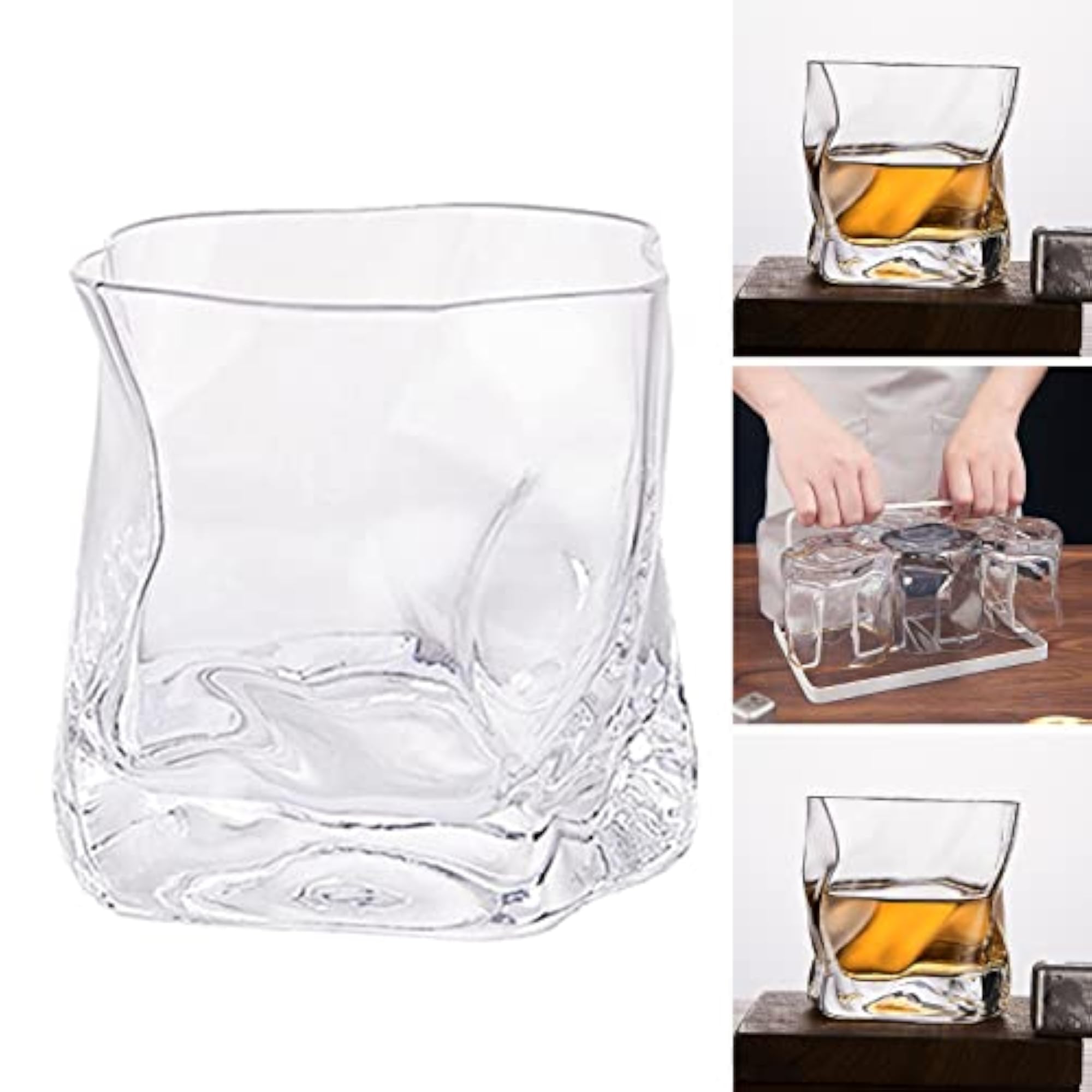 Creative Cocktail Glass Drinking Mug, Transparent Design